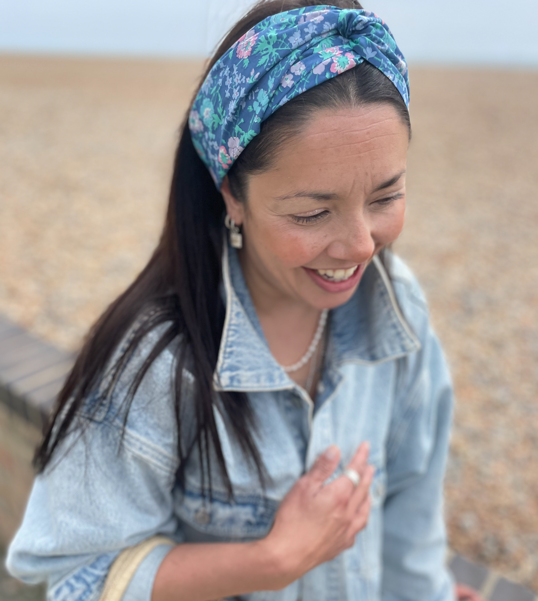 Twisted Turban Headband - Vintage Liberty Blue Floral