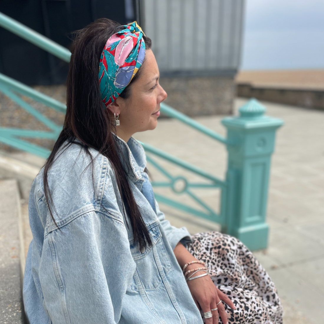 Twisted Turban Headband - Liberty of London Tulips Vintage Bright Floral
