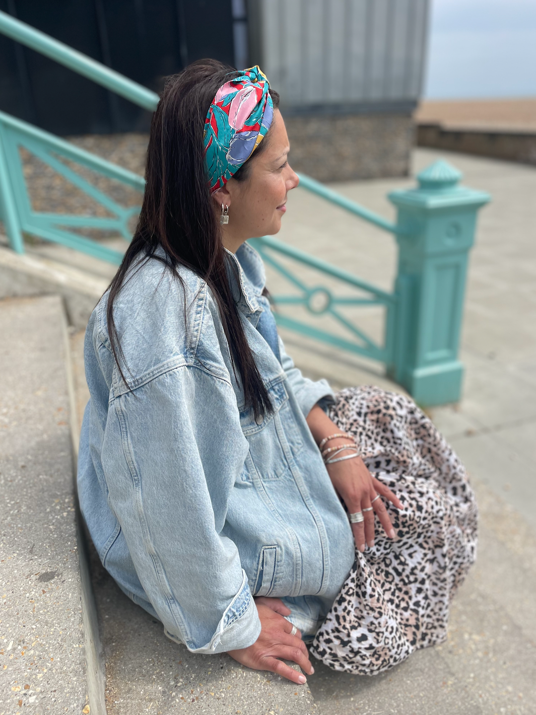 Twisted Turban Headband - Liberty of London Tulips Vintage Bright Floral