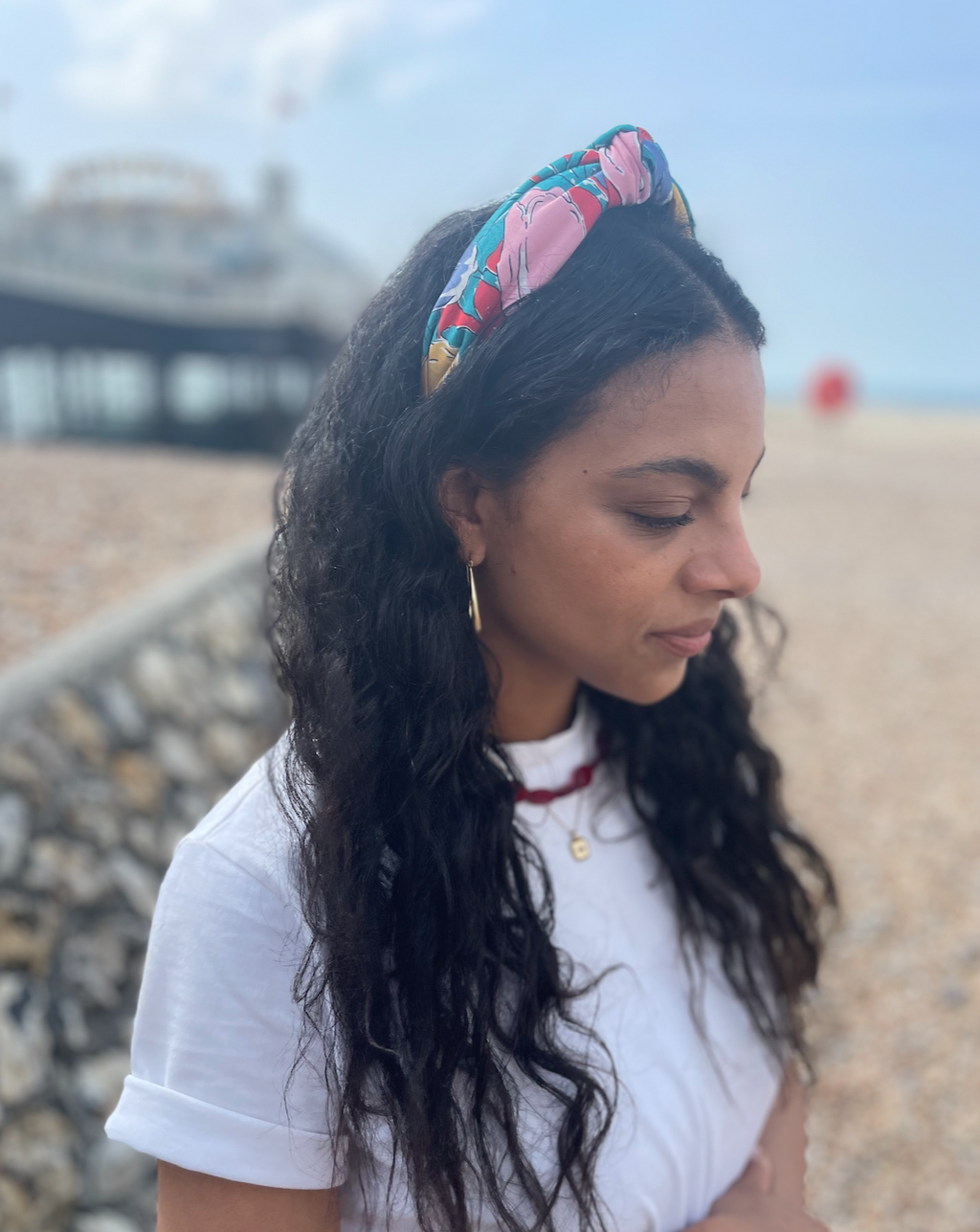 Classic Knot Headband - Vintage Liberty of London Bright Tulip Floral print