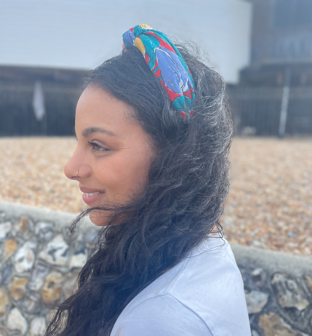 Classic Knot Headband - Vintage Liberty of London Bright Tulip Floral print