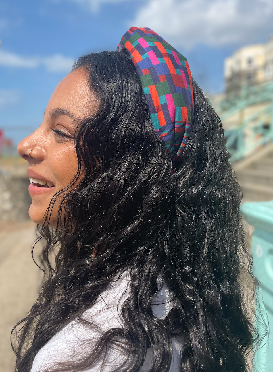 Twisted Alice Headband - Liberty of London Ziggy Graphic