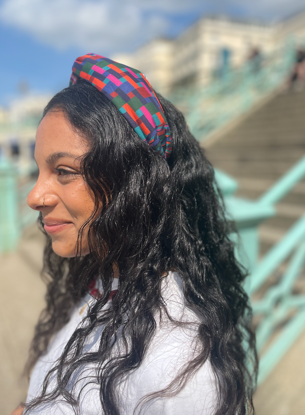 Twisted Alice Headband - Liberty of London Ziggy Graphic
