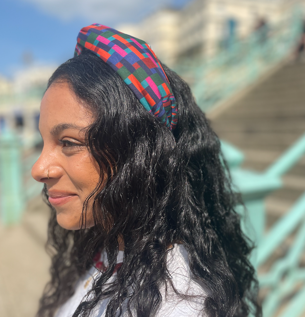 Twisted Alice Headband - Liberty of London Ziggy Graphic