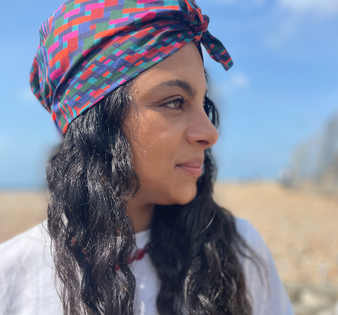 Ladies Turban Hat - Liberty of London Ziggy - Graphic bright print