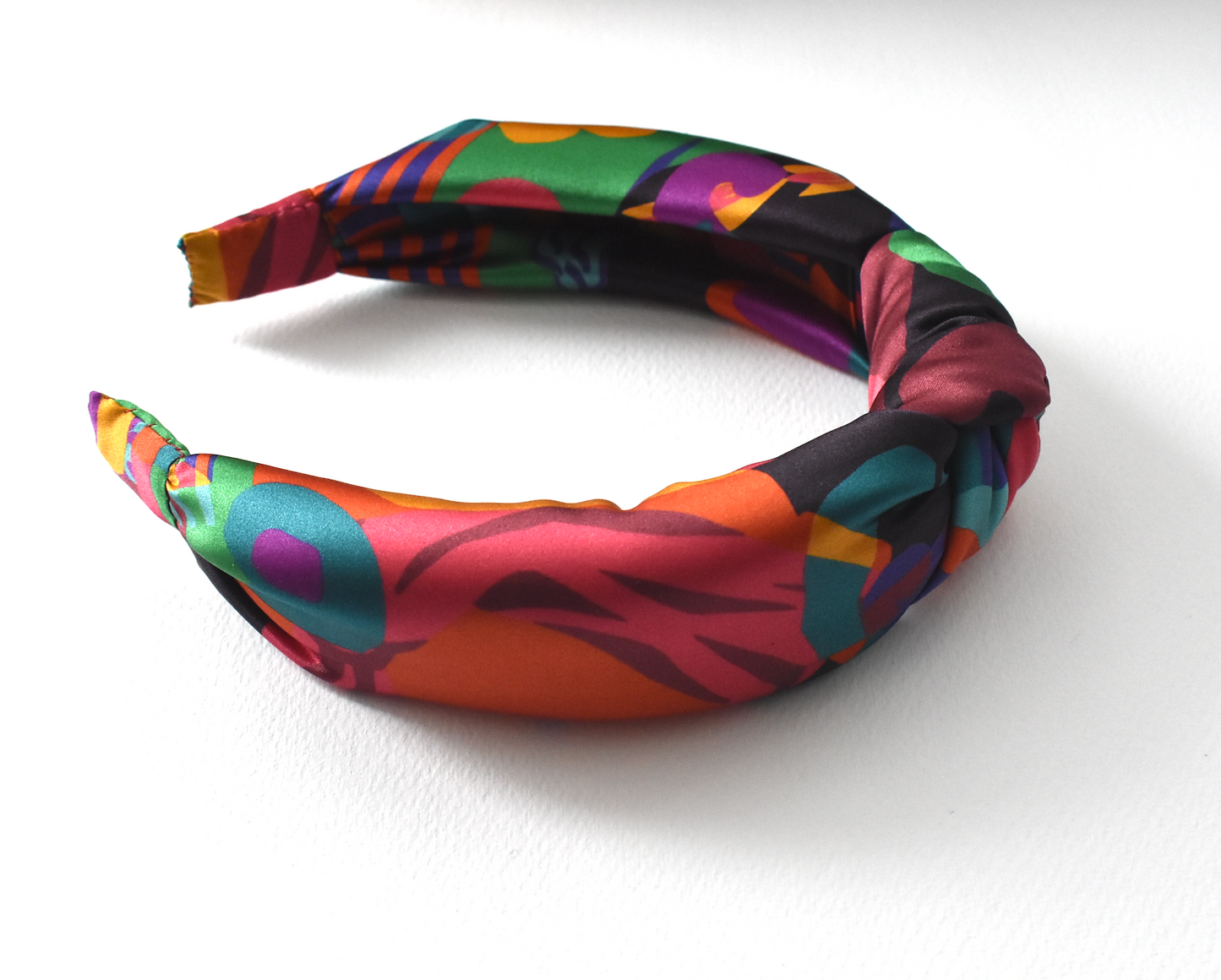 Luxury Silk Knot Alice band - Liberty of London Curation Multicolour Bright 100% Silk-Satin