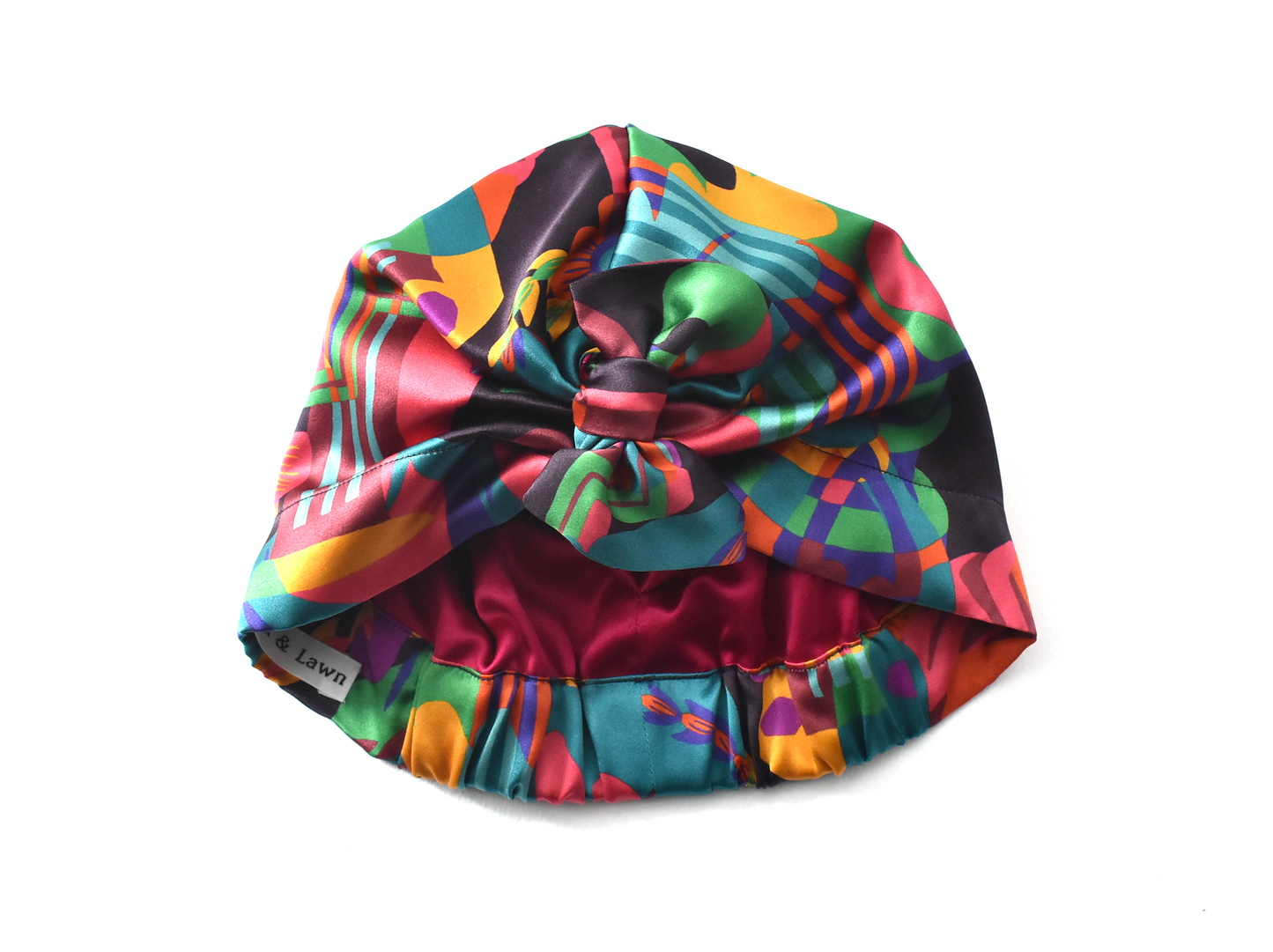 Luxury Silk Turban & Head wrap - Liberty of London Curation - Multicolour graphic silk