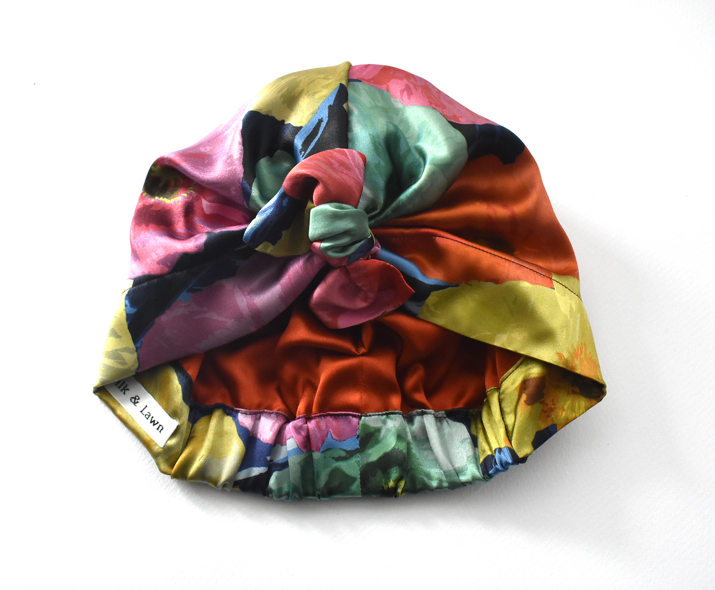 Luxury Silk Turban & Head wrap - Liberty of London Poppy Fantastic Big Floral Graphic in Silk