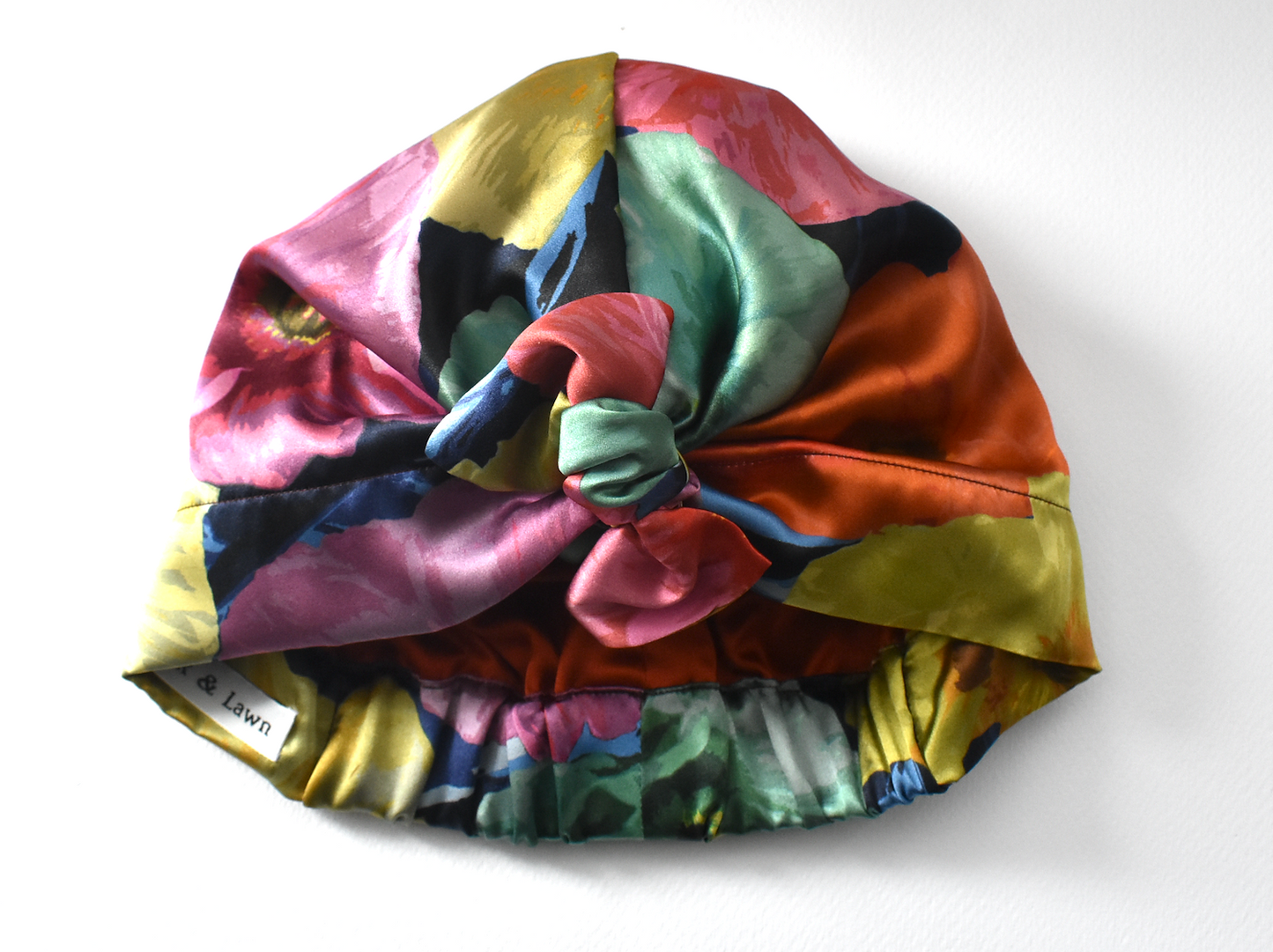 Luxury Silk Turban & Head wrap - Liberty of London Poppy Fantastic Big Floral Graphic in Silk