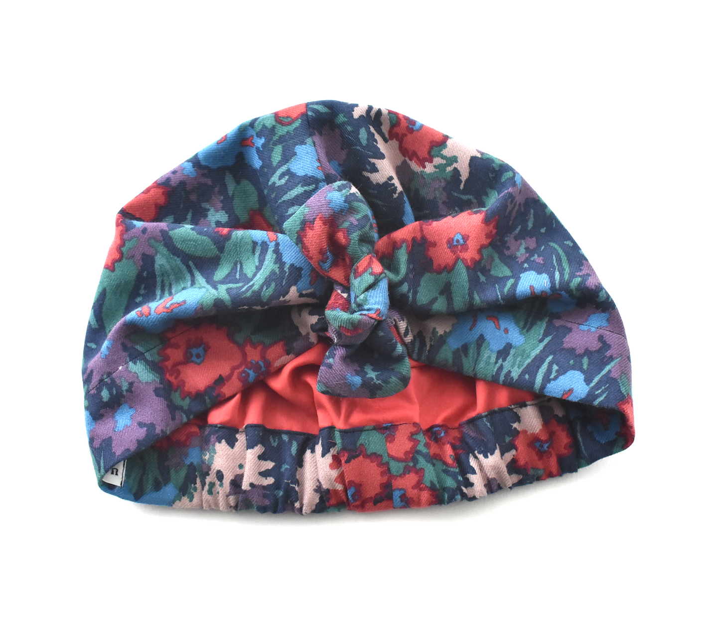 Ladies Turban Hat - Liberty of London Bright Floral print in Vintage Lantana