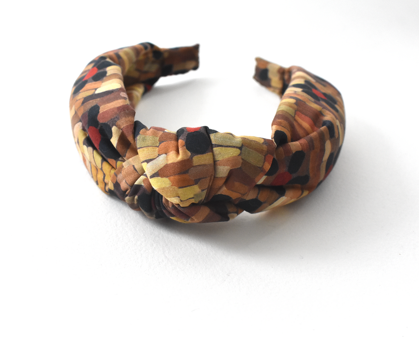 Classic Knot head band - Liberty of London Daisy Roar - Autumnal Floral Graphic print