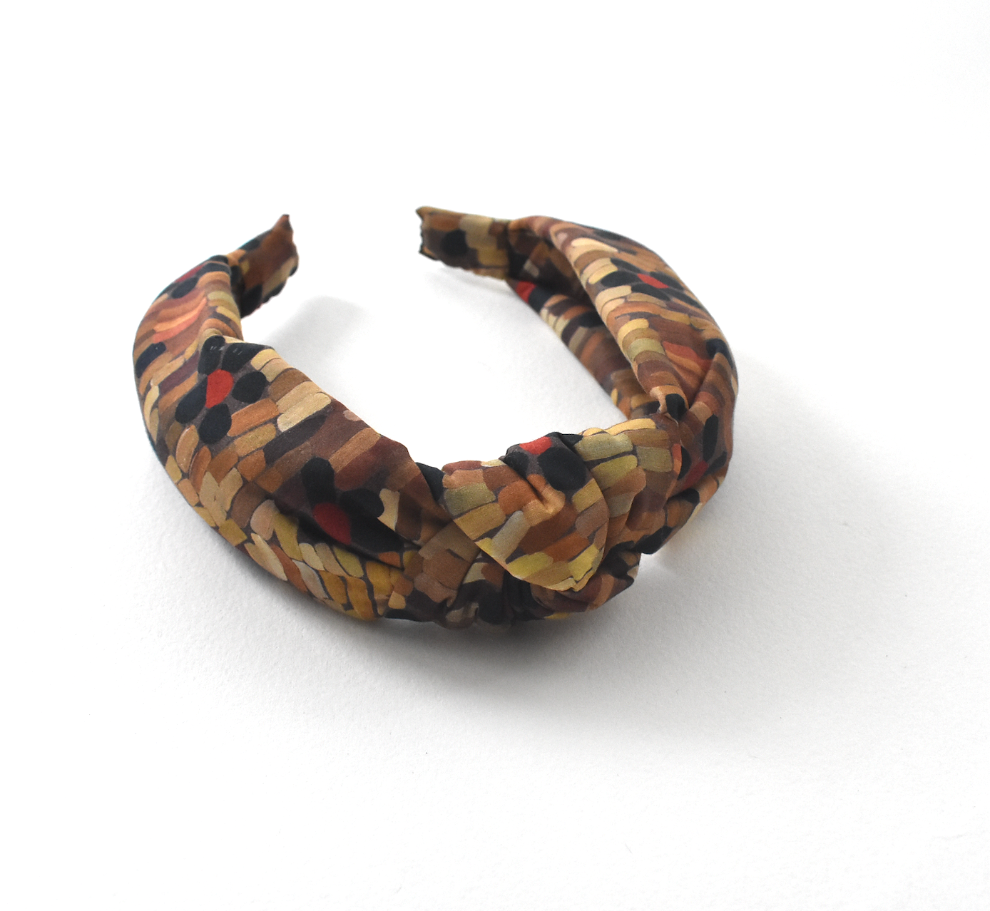 Classic Knot head band - Liberty of London Daisy Roar - Autumnal Floral Graphic print