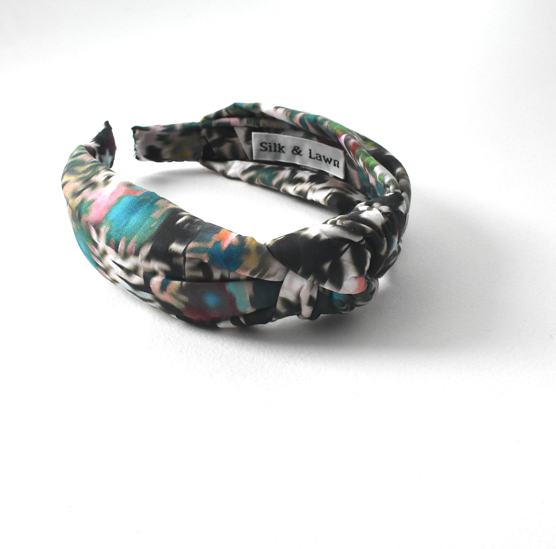 Classic Knot head band - Liberty of London Canopy Shadow - Abstract Floral print