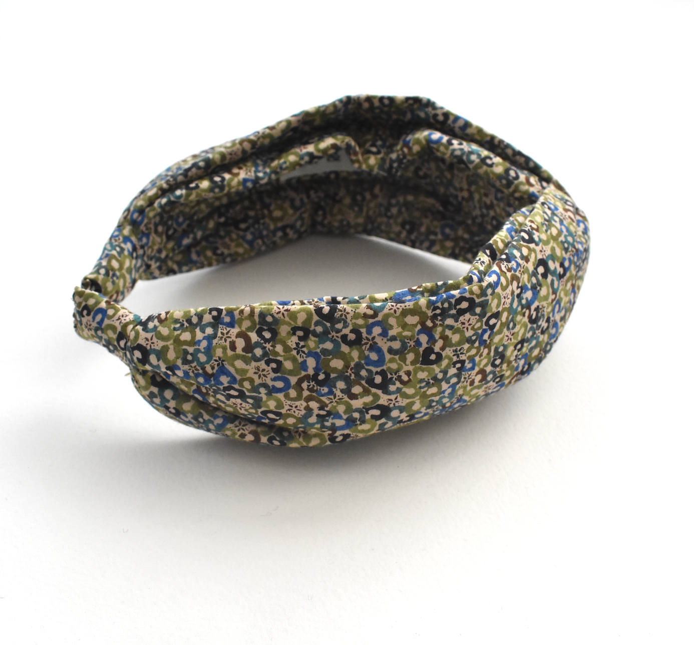 Twisted Alice Headband - Liberty London Green Sweet Cherries - Ditsy print