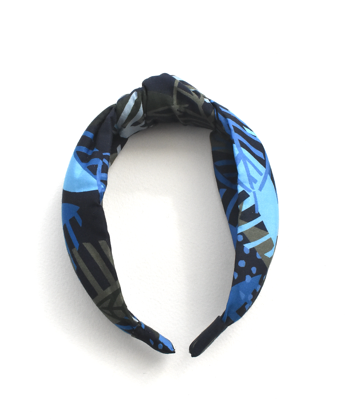 Classic Knot head band - Liberty of London Blue Memphis Trail Abstract Floral print