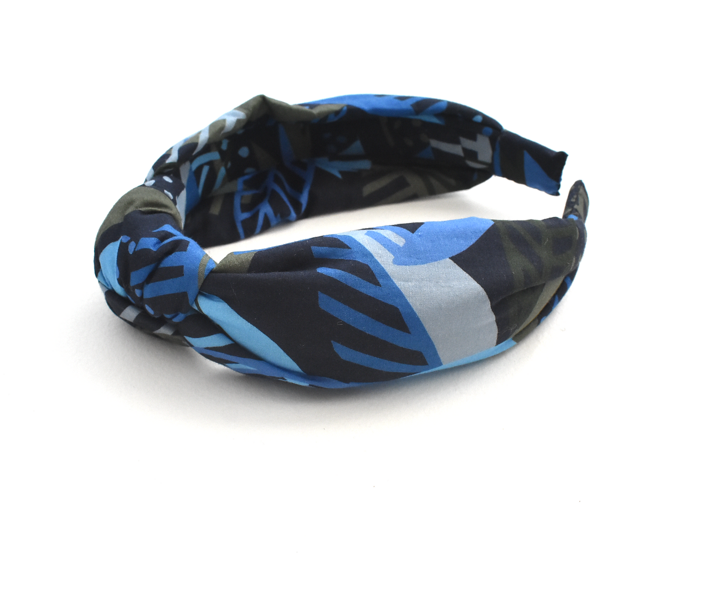 Classic Knot head band - Liberty of London Blue Memphis Trail Abstract Floral print