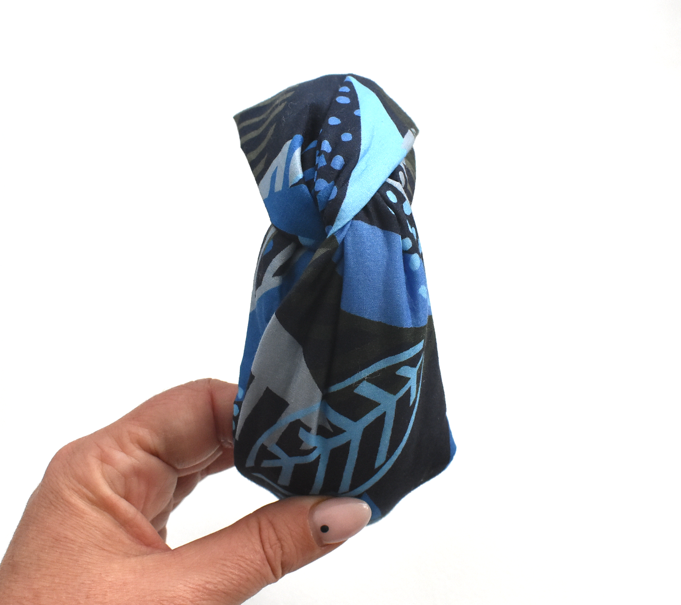 Twisted Alice Headband - Liberty London Blue Memphis Trail Abstract Floral print