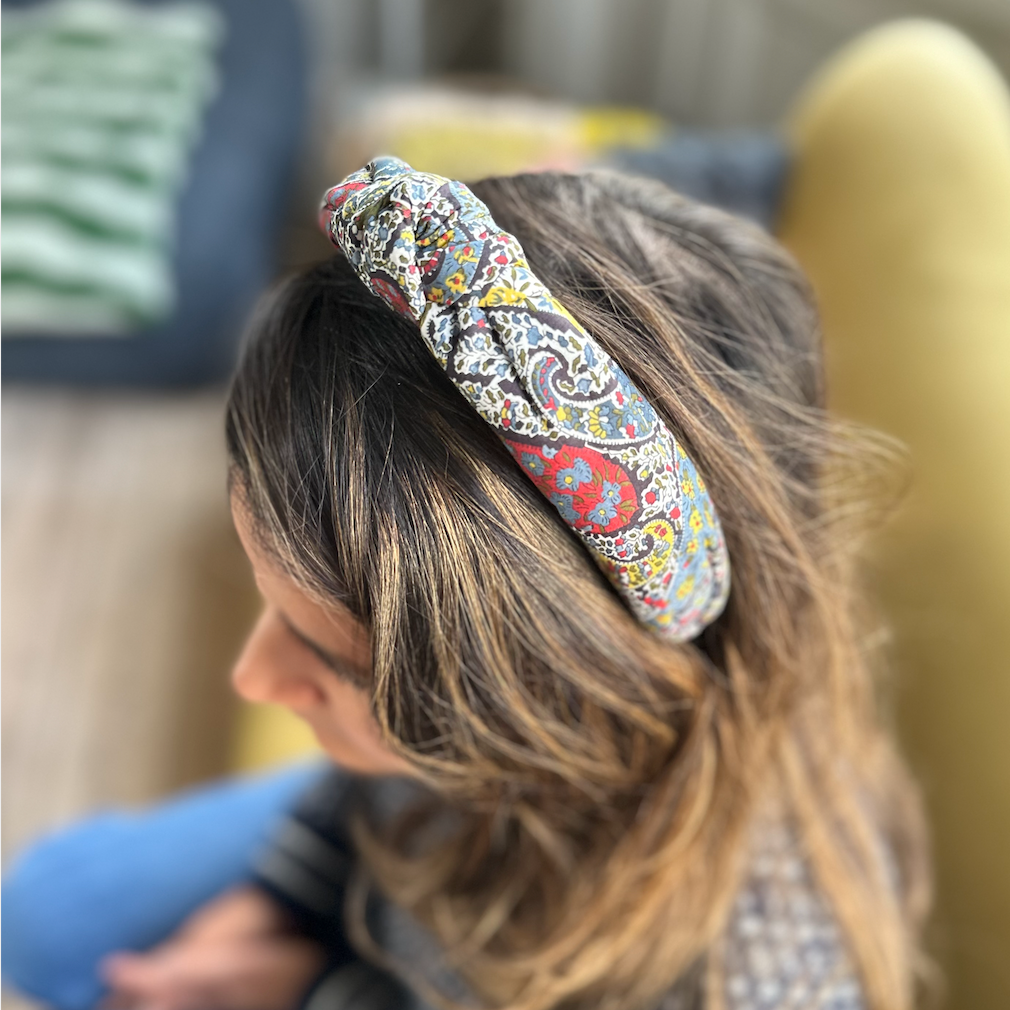 Classic Knot head band - Liberty of London Classic Paisley print