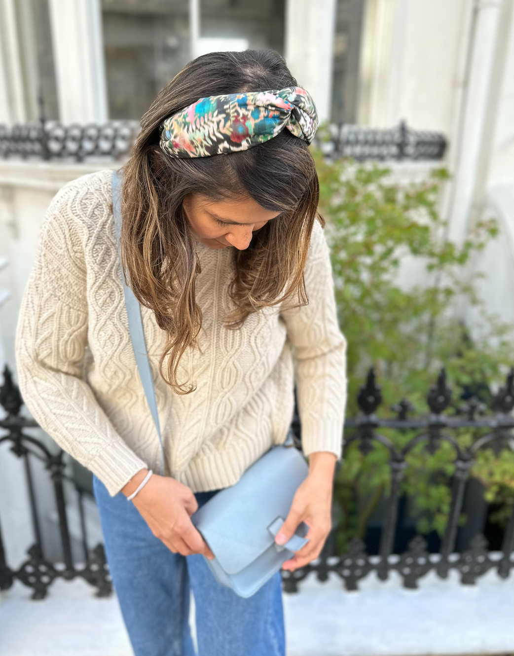 Twisted Alice Headband - Liberty of London Canopy Shadow - Abstract Floral print