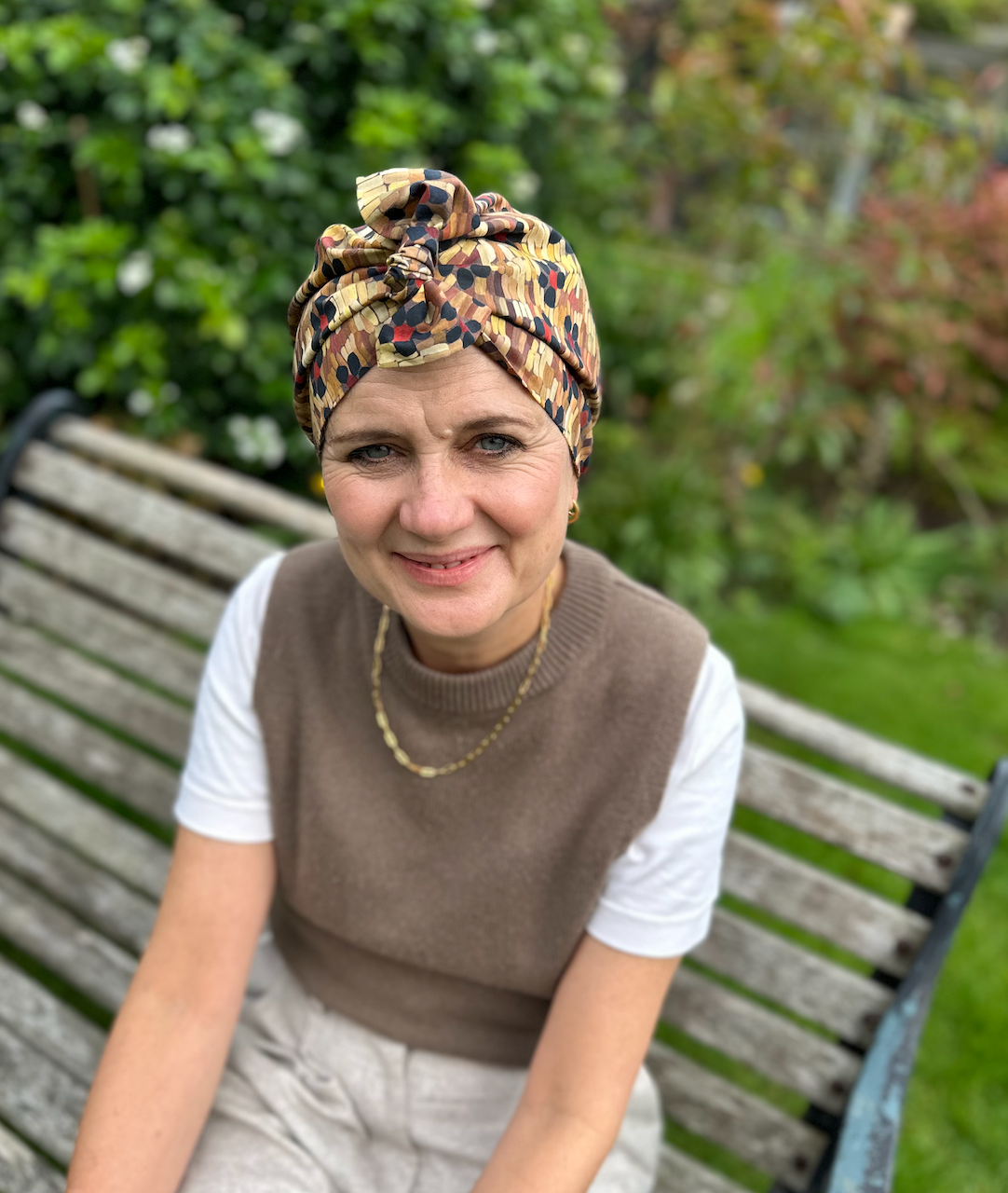 Ladies Turban Hat - Liberty of London Daisy Roar Floral print
