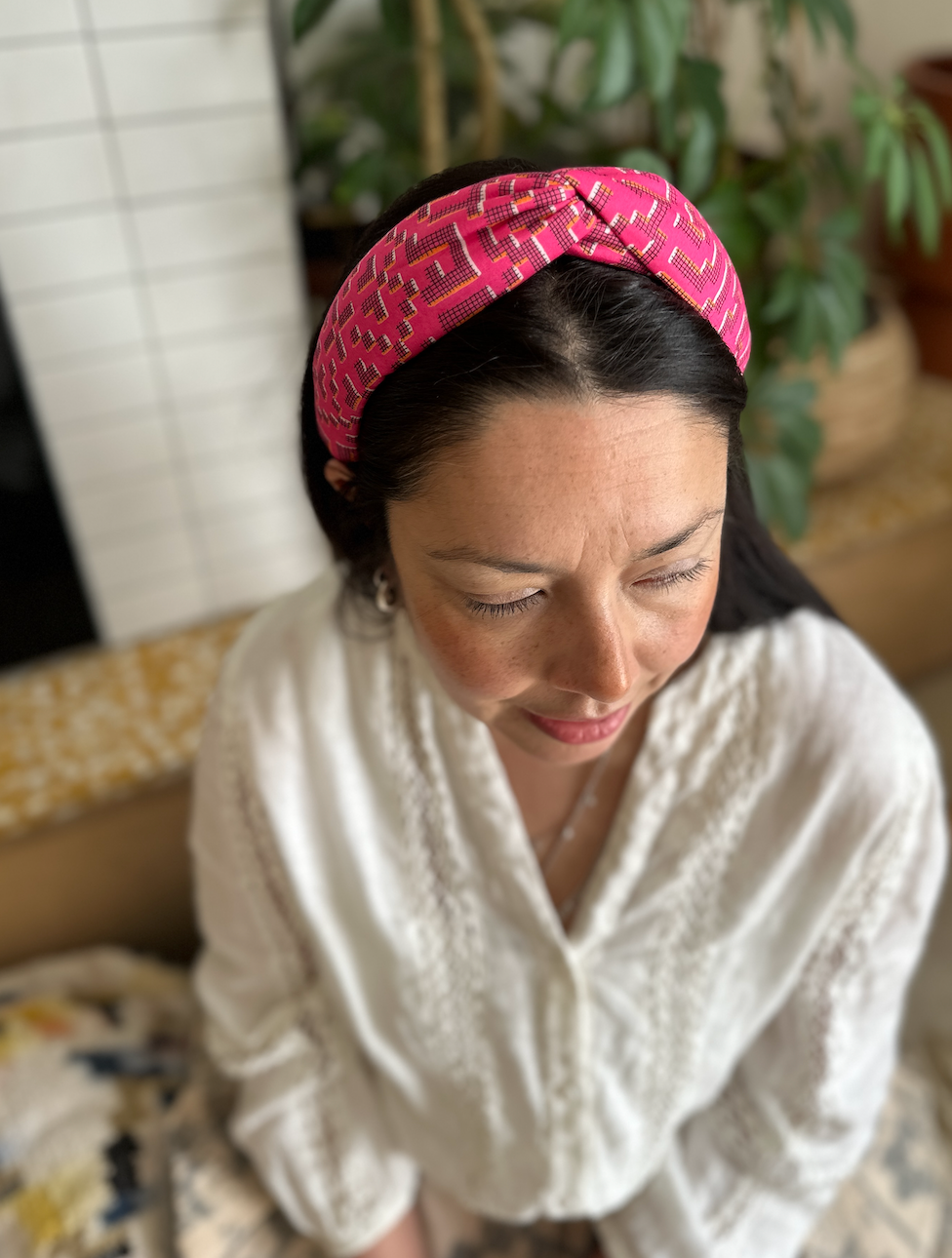 Classic Twist Alice Headband - Liberty of London Pink Farhad print