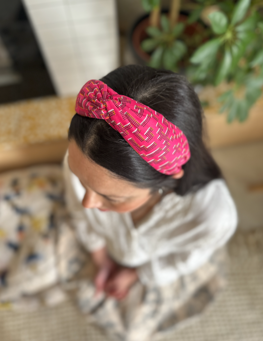 Classic Twist Alice Headband - Liberty of London Pink Farhad print