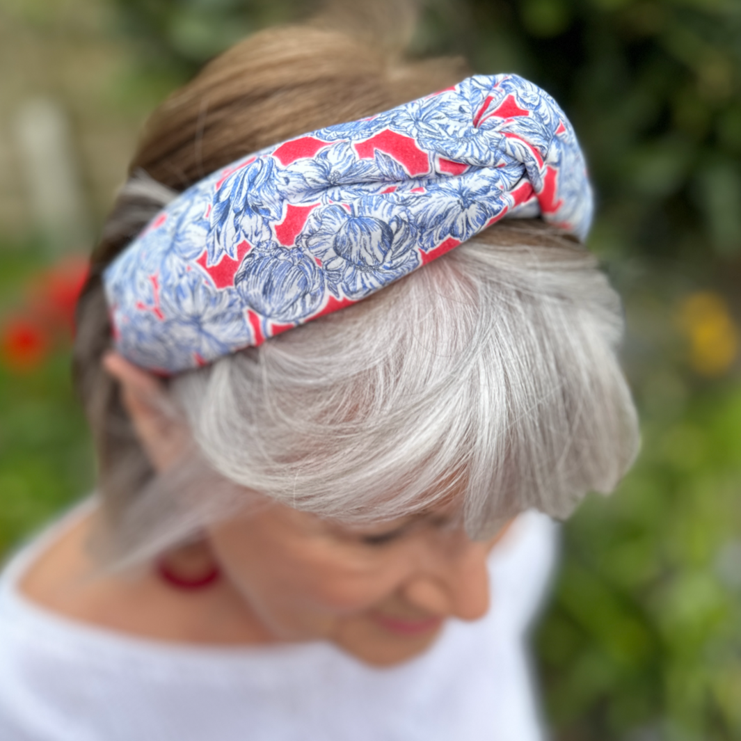 Twisted Alice Headband - Liberty Matilda Tulip print