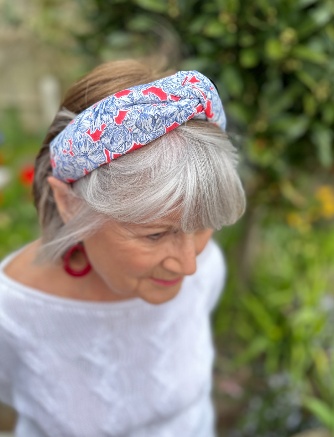 Twisted Alice Headband - Liberty Matilda Tulip print