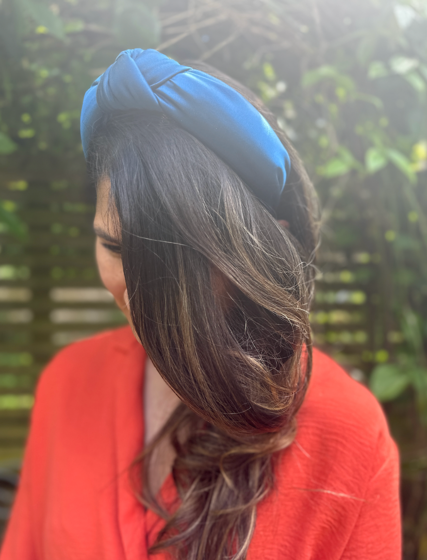 Silk Knot Alice Headband - Pure Silk Satin Various Colours