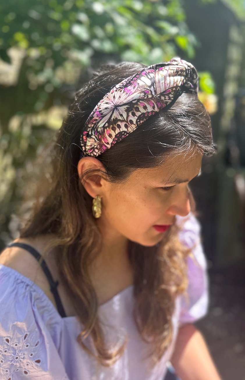 Knot Twisted headband - Liberty of London Kaleidoscope Pink