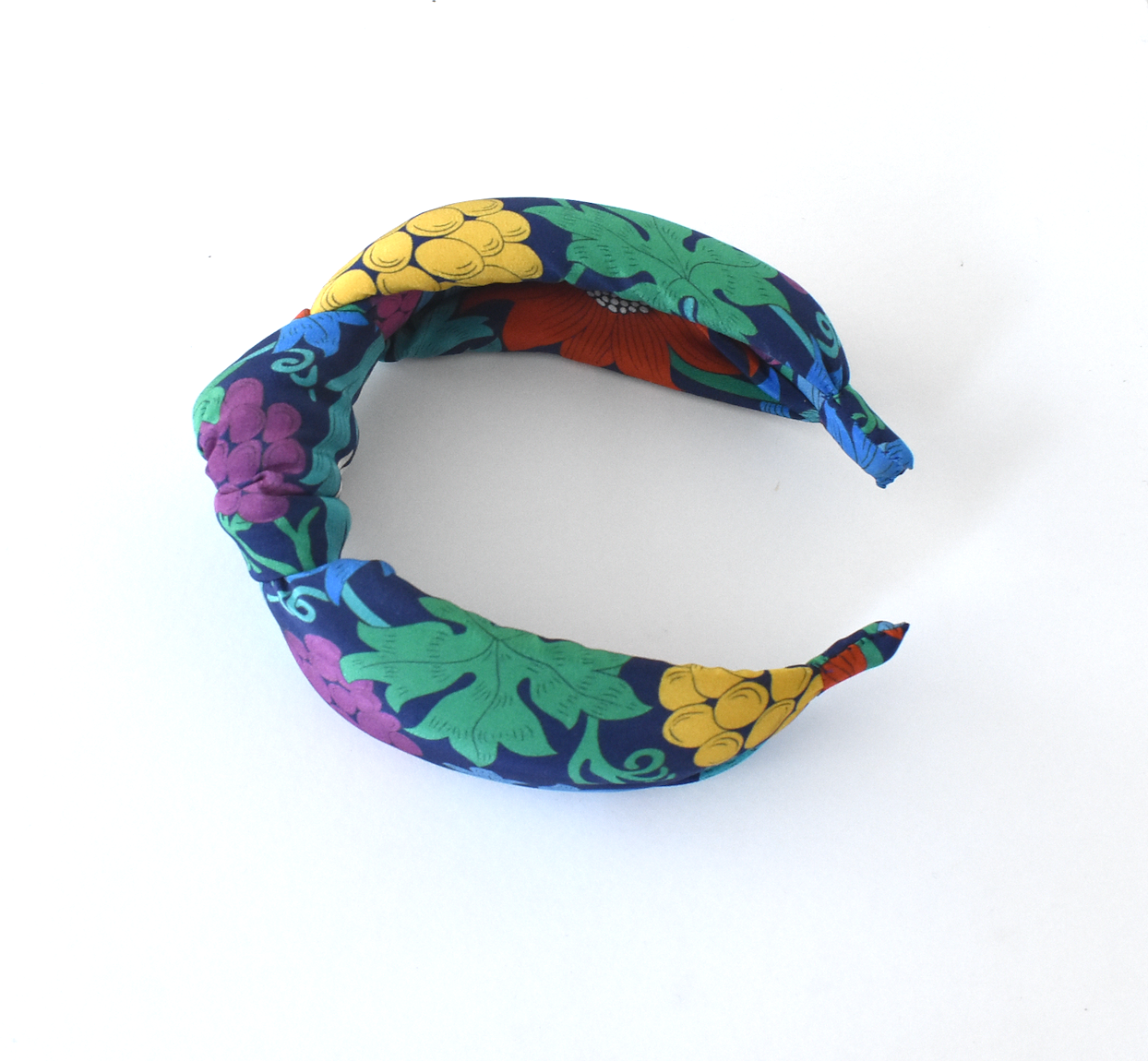 Silk Alice band - Fruit & Flowers Liberty of London Artist Silk - Twisted or Knot