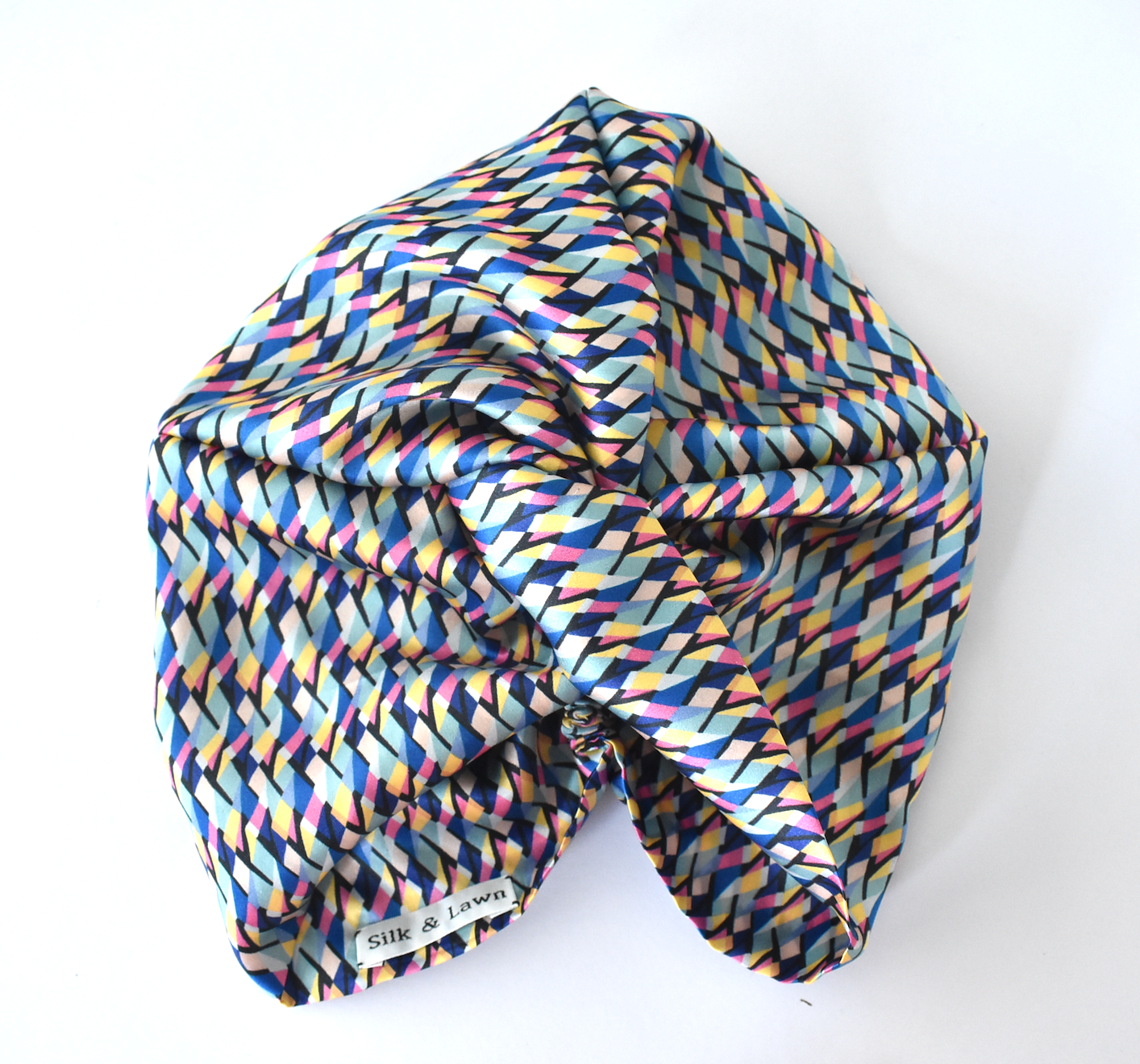 Little Susan Twisted Silk Turban & Head wrap - Liberty of London Graphic silk satin
