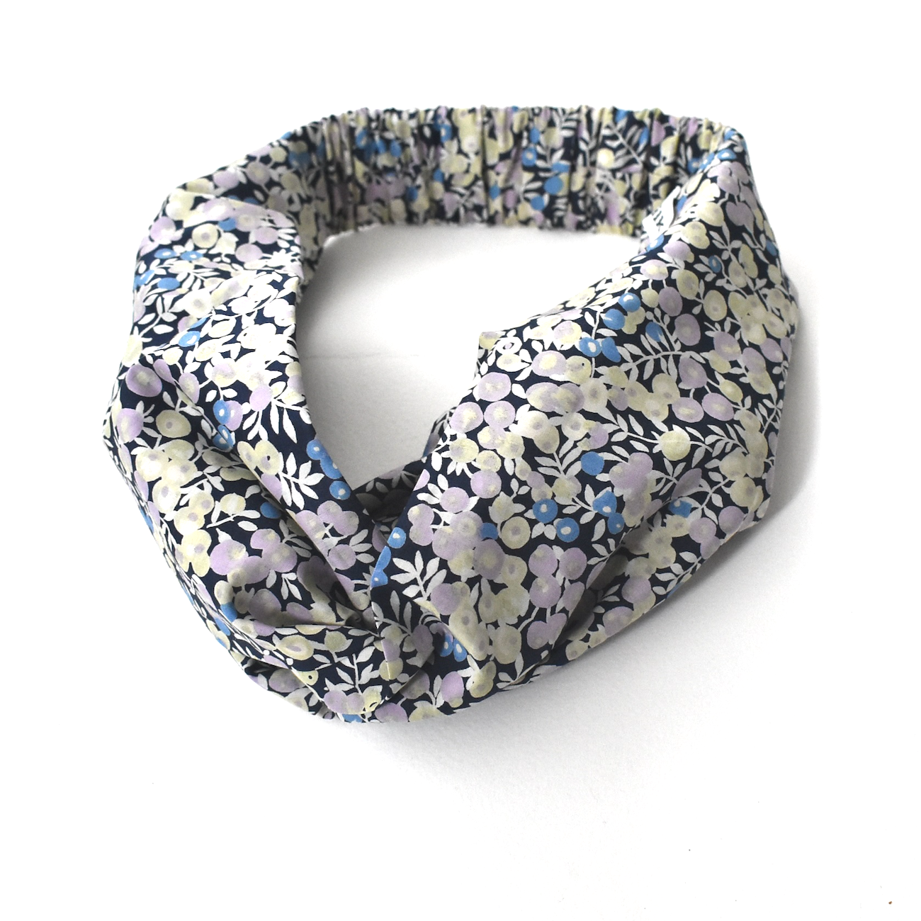 Twisted Turban Headband - Liberty of London Blue & Purple Wiltshire