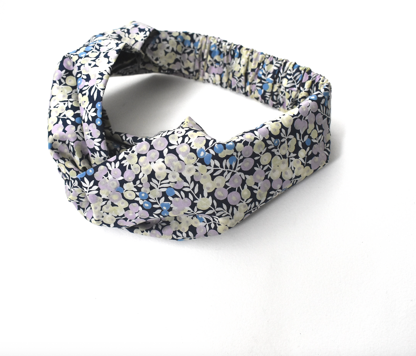 Twisted Turban Headband - Liberty of London Blue & Purple Wiltshire
