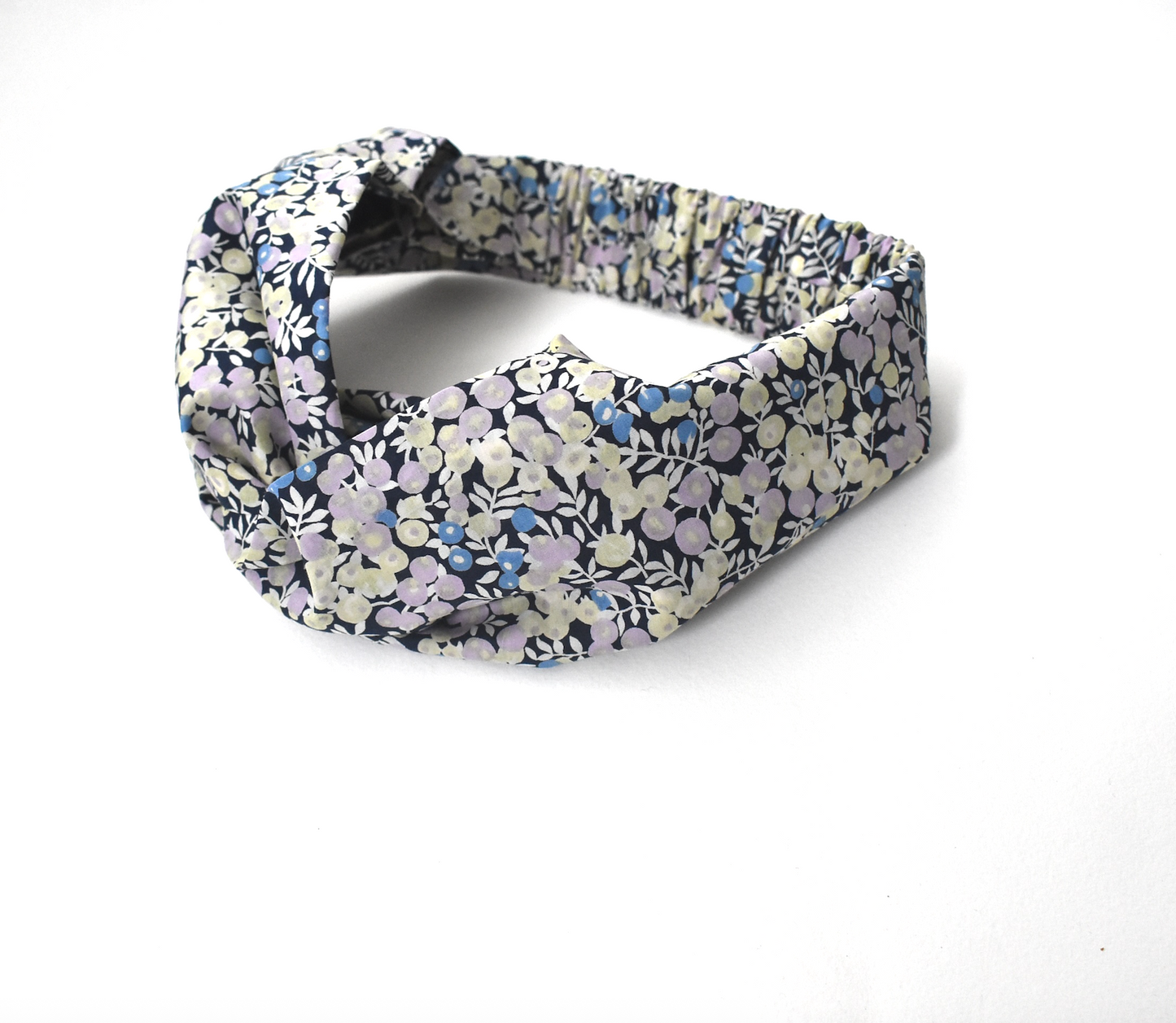 Twisted Turban Headband - Liberty of London Blue & Purple Wiltshire
