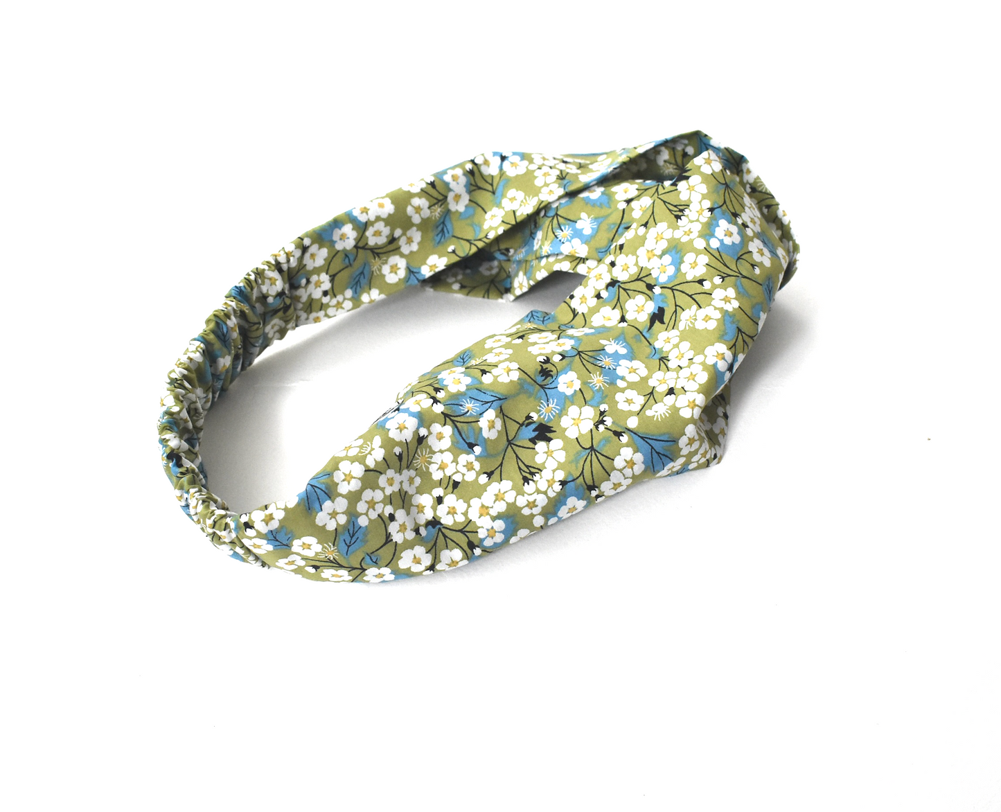 Twisted Turban Headband - Liberty of London Green Mitsi print