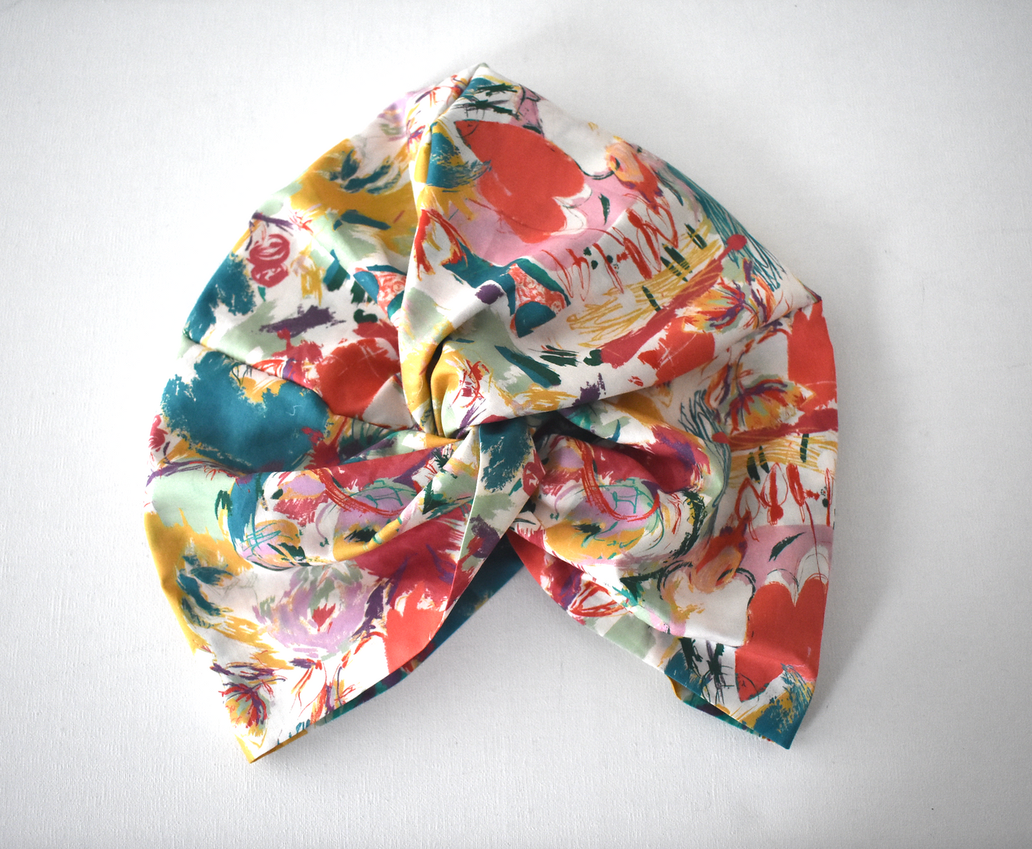 Little Susan Turban Hat - Nine Elms Liberty in Love - heart print - Silk & Lawn