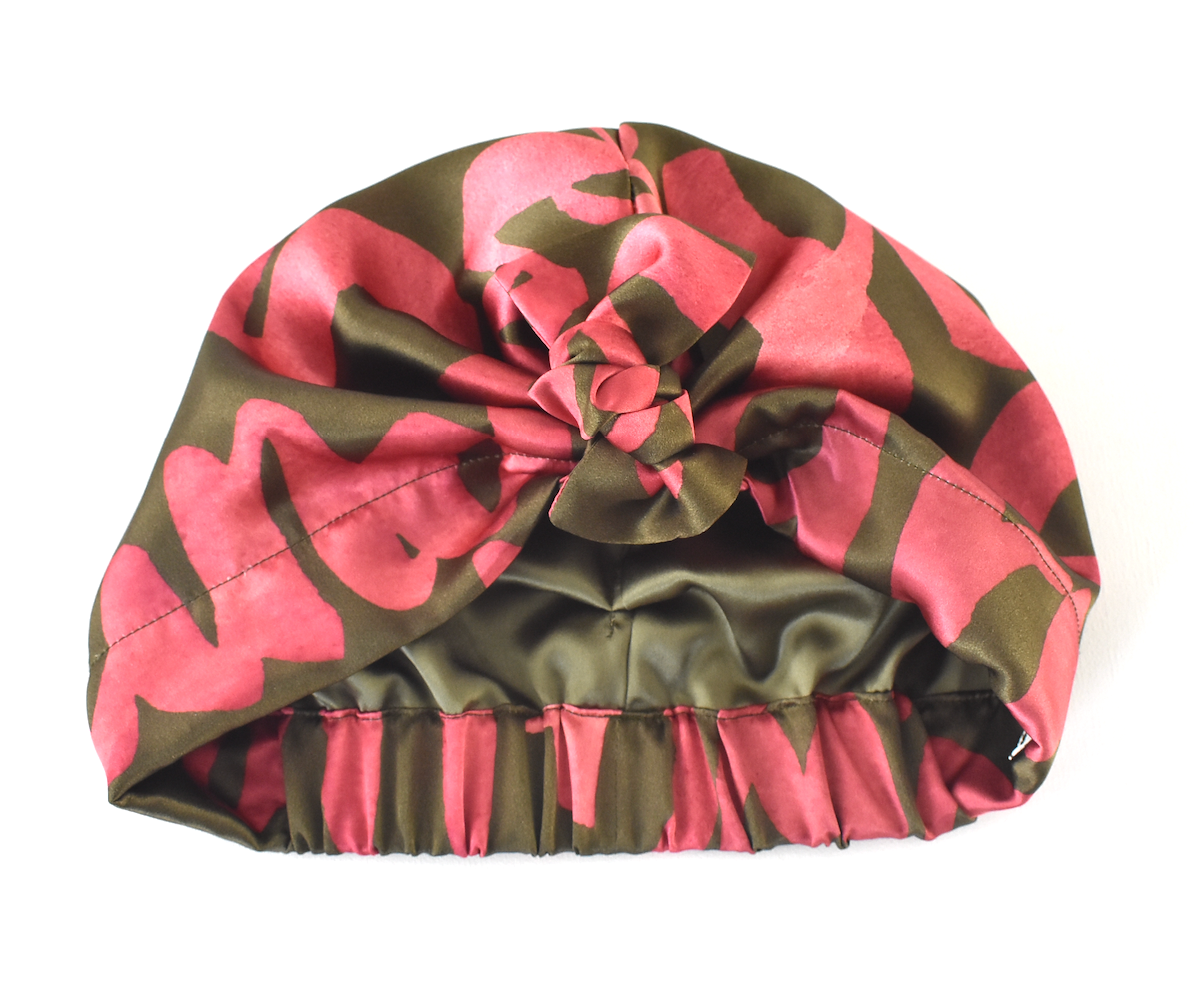 Luxury Silk Turban & Head wrap - Liberty Cupid's Bow print on Silk Satin