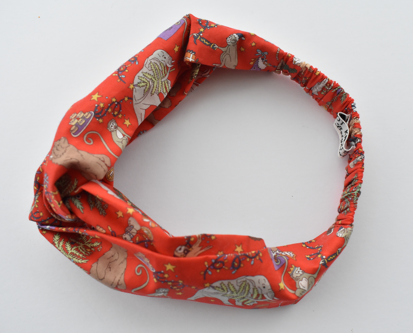 Ladies Twisted Turban hairband and neck scarf - Christmas Animal Liberty of London - Tot Knots of Brighton