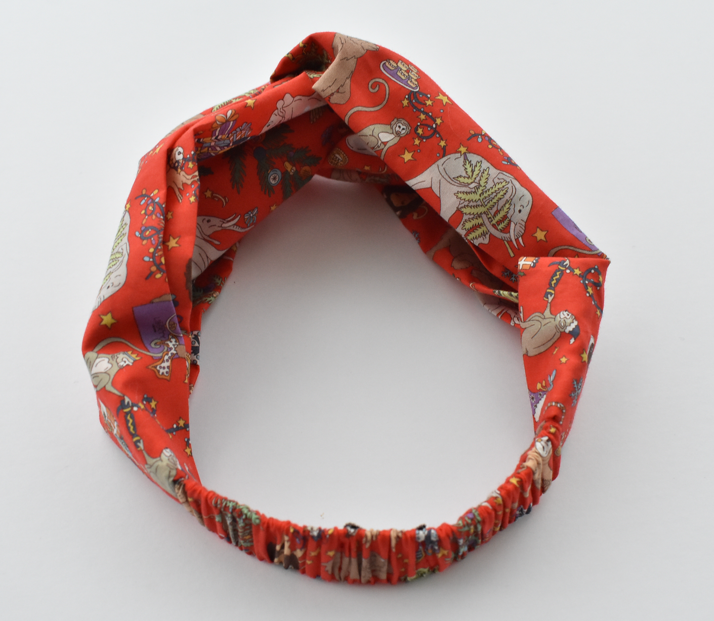 Ladies Twisted Turban hairband and neck scarf - Christmas Animal Liberty of London - Tot Knots of Brighton