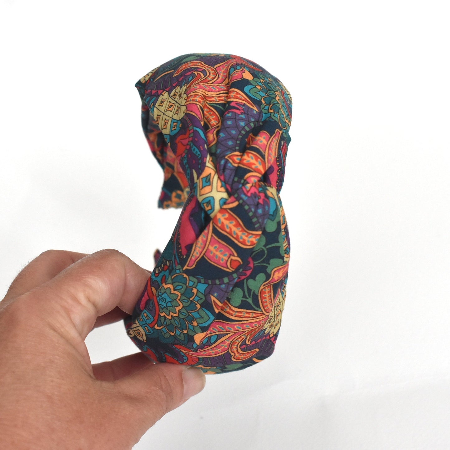 Twisted or Knot Alice band in Bright Pineapple Paisley Liberty of London Tana Lawn cotton
