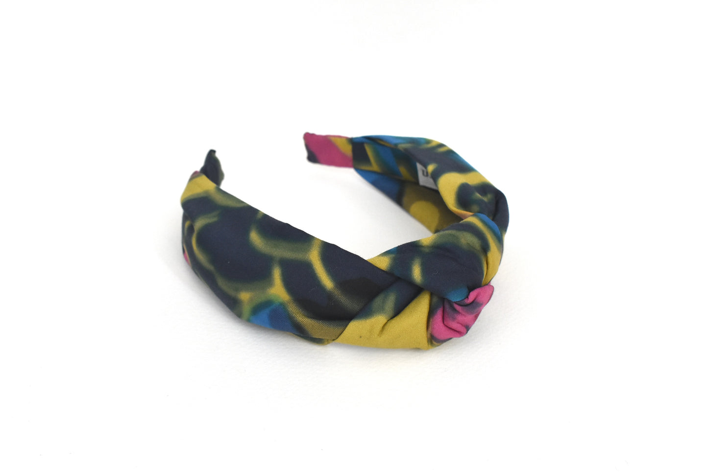 Twisted or Knot Alice band in Betsy Shadow Liberty of London Tana Lawn cotton