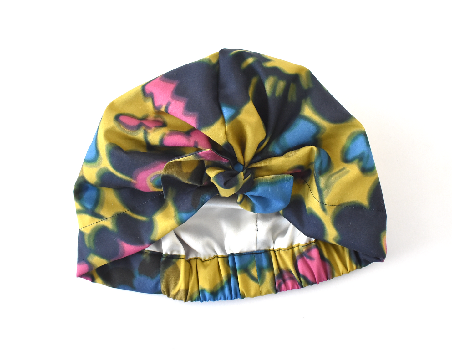 Ladies Turban Hat - Liberty of London Betsy Shadow in yellow mustard print