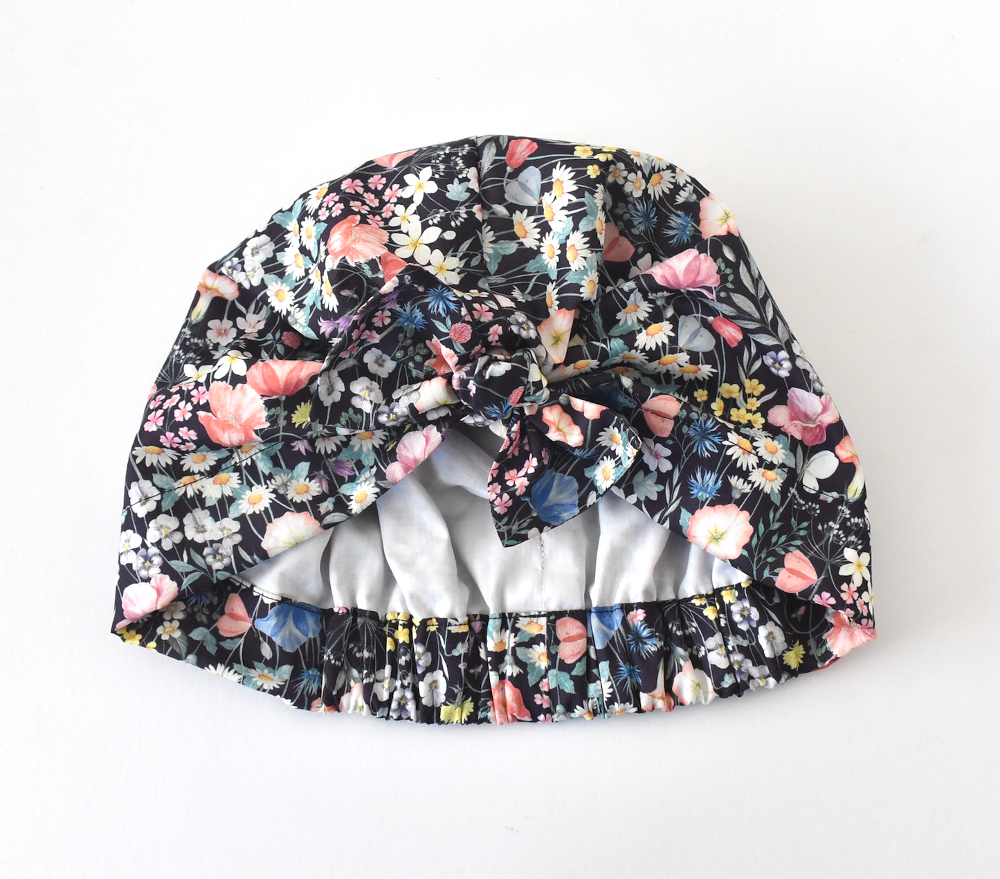 Ladies Turban Hat - Liberty of London Jude's Garden floral on black