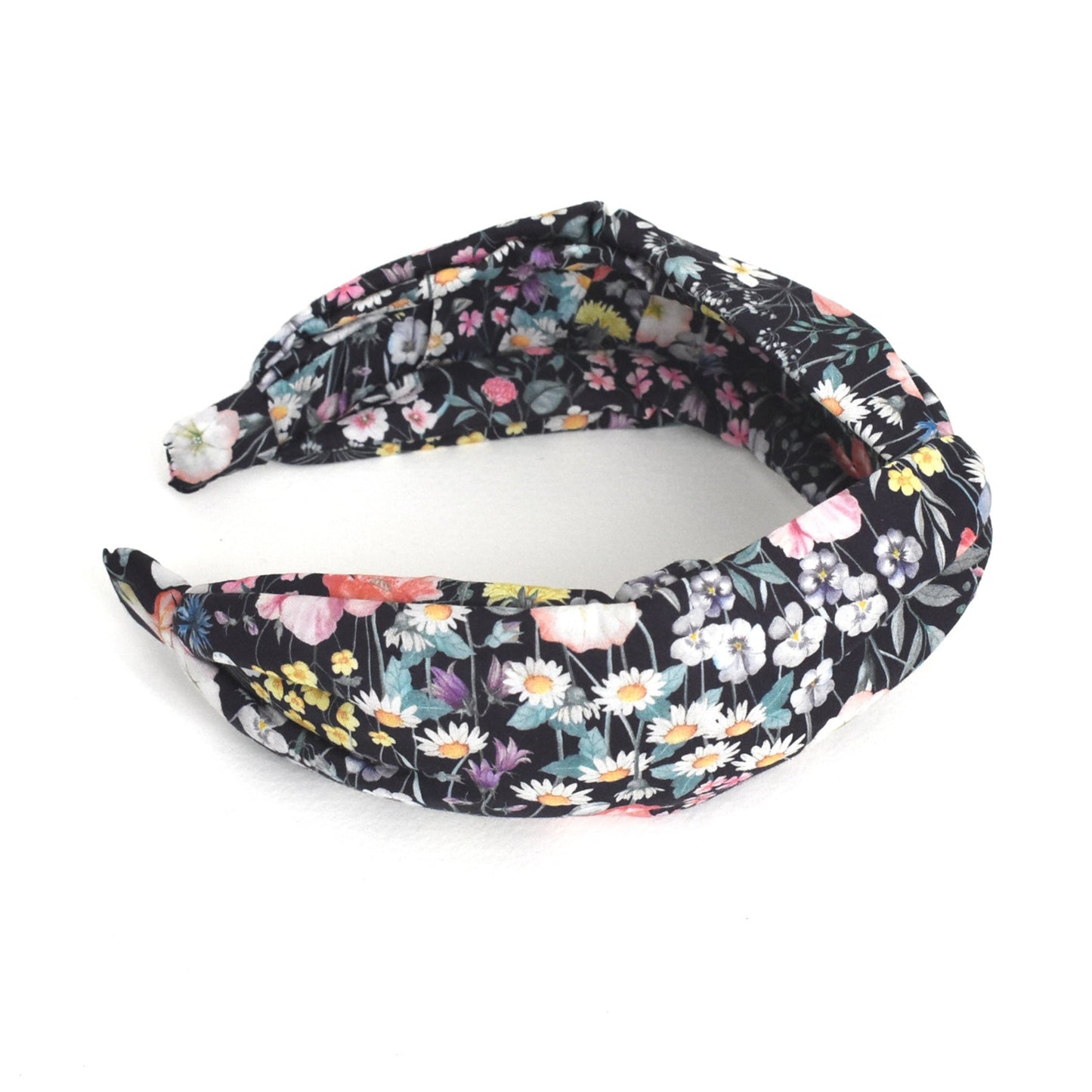 Twisted or Knot Alice band in Jude's Garden Liberty of London Tana Lawn cotton
