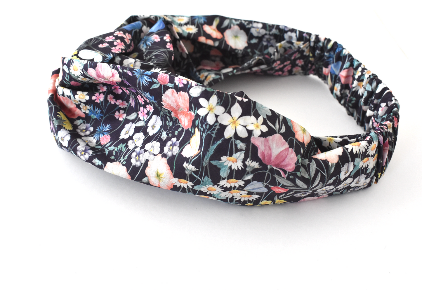 Twisted Turban Headband - Liberty of London Jude's Garden floral print on black