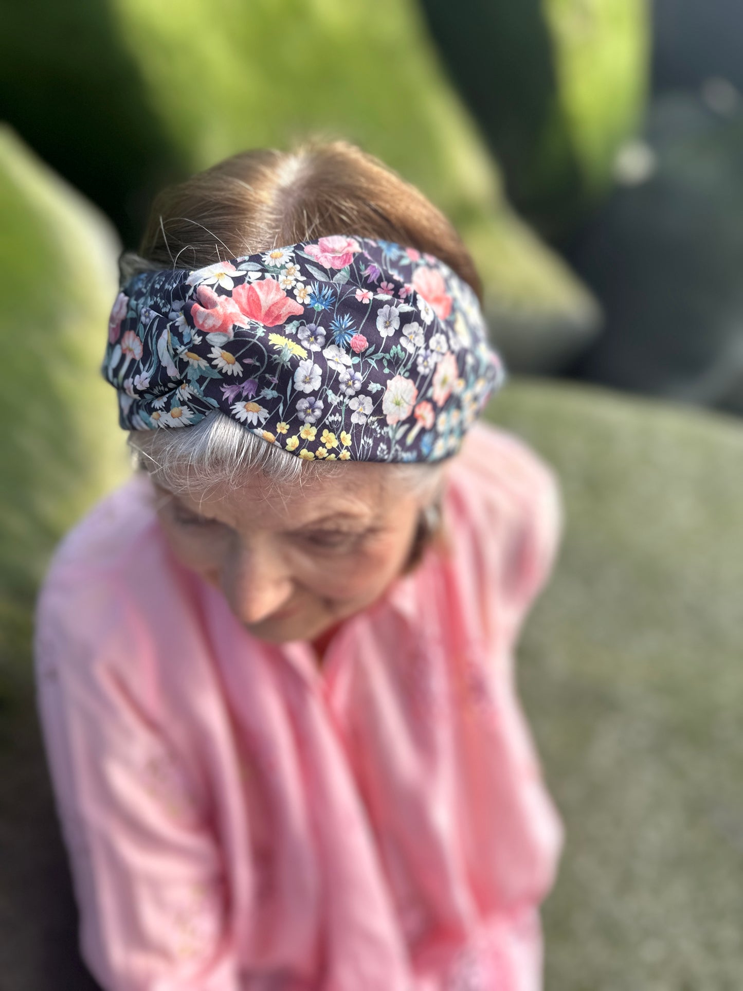 Twisted Turban Headband - Liberty of London Jude's Garden floral print on black
