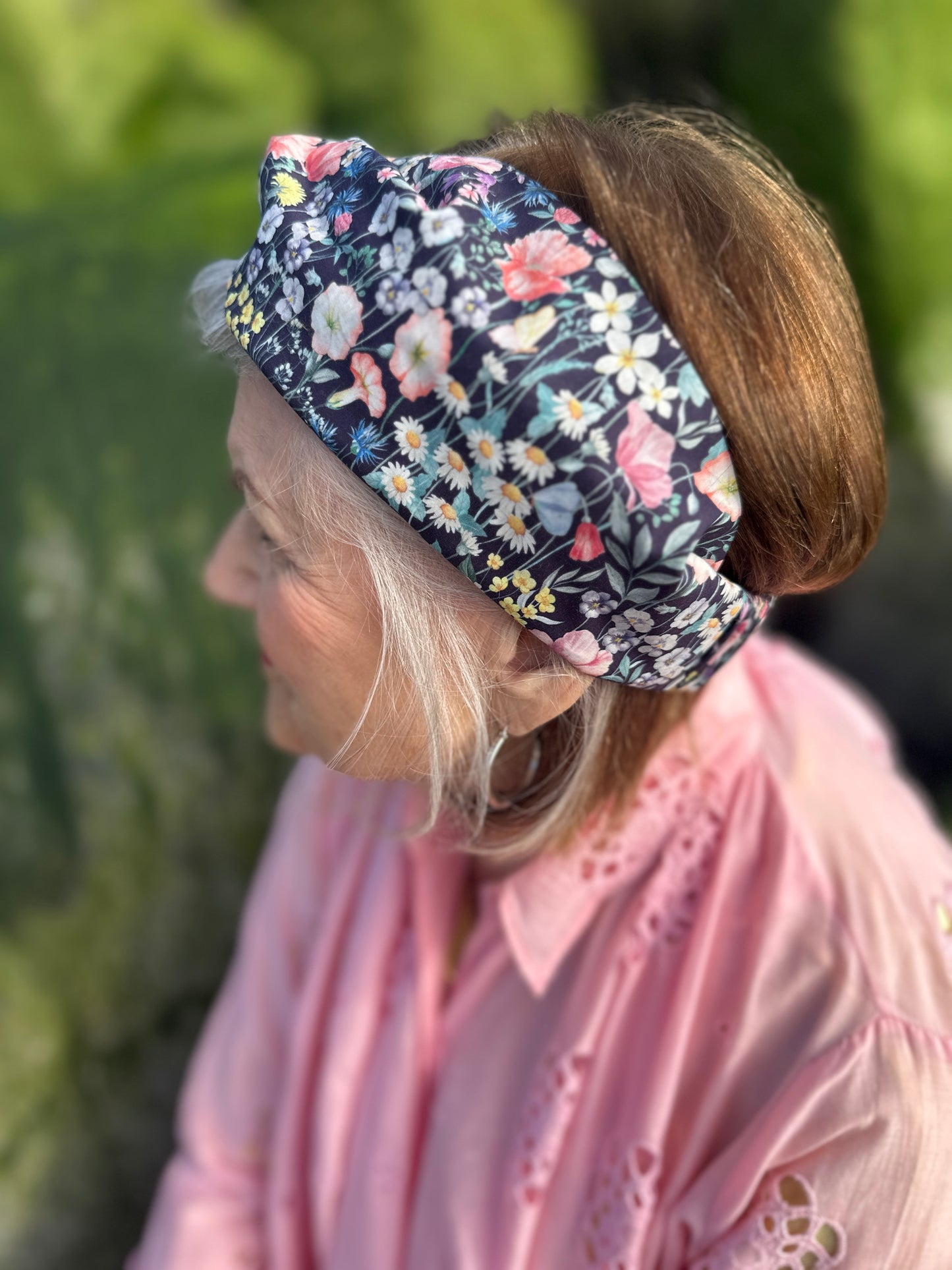 Twisted Turban Headband - Liberty of London Jude's Garden floral print on black