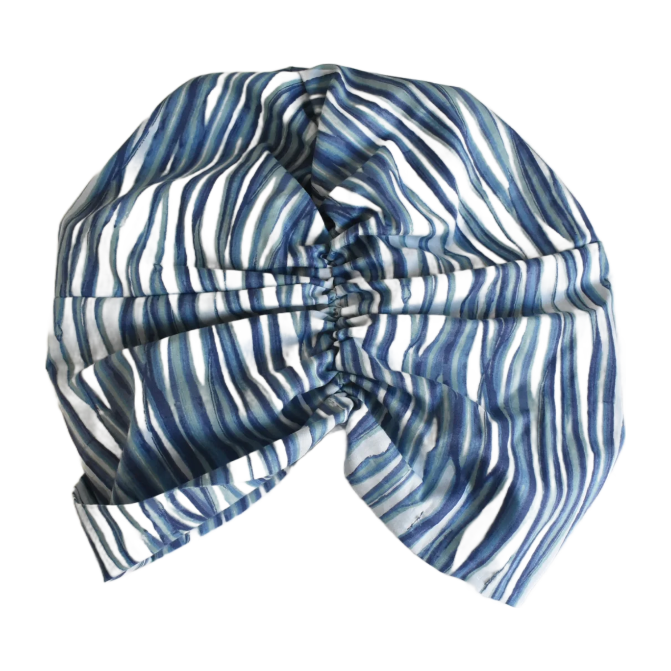 Little Susan Turban Hat -Blue Martin graphic print - Silk & Lawn