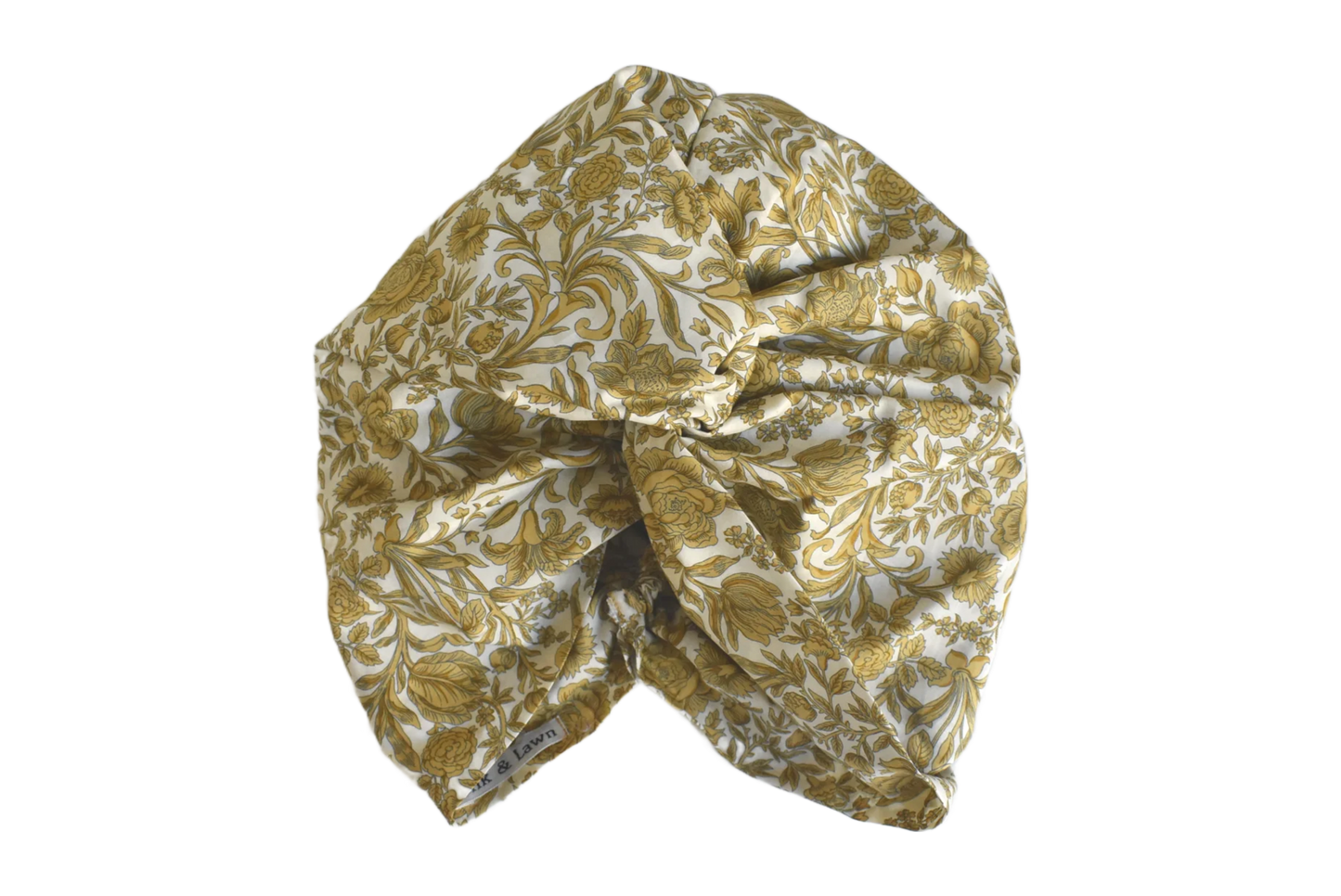 Little Susan Turban Hat -Gold graphic print - Silk & Lawn